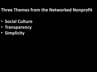 The Networked Nonprofit 