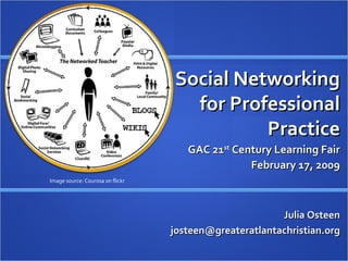 Social Networking for Professional Practice GAC 21 st  Century Learning Fair February 17, 2009 Julia Osteen [email_address] Image source: Courosa on flickr 