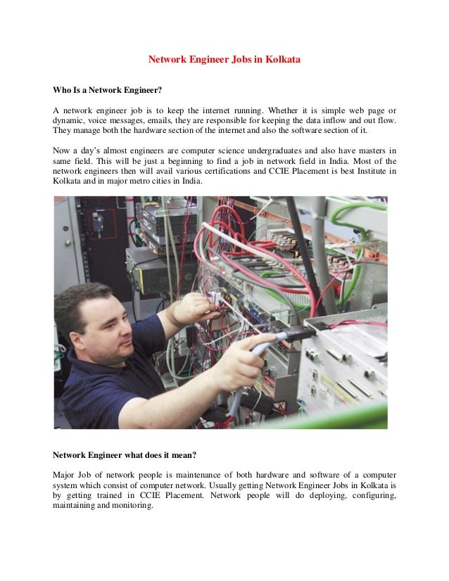 Network engineer jobs in kolkata