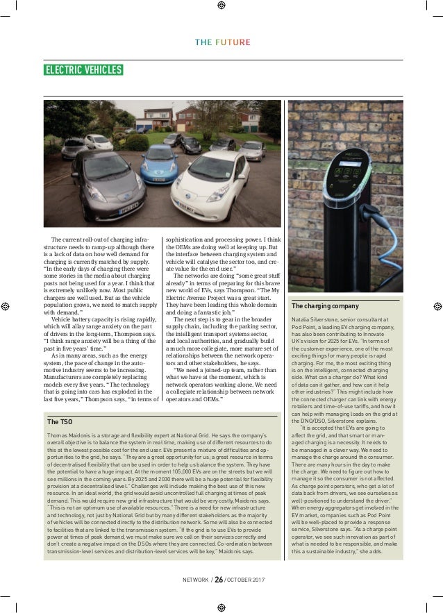 Network magazine on electric vehicles article