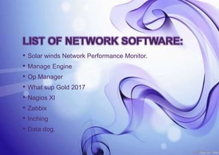Network examples and network software | PPTX