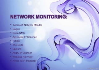 Network examples and network software | PPTX