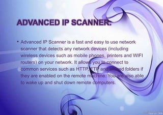 Network examples and network software | PPTX