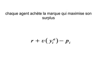 chaque agent achète la marque qui maximise son
                   surplus
 