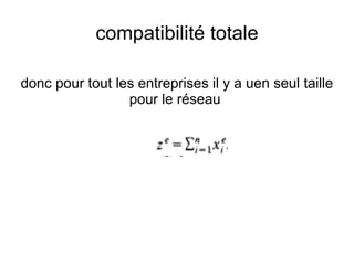 compatibilité totale

donc pour tout les entreprises il y a uen seul taille
                 pour le réseau
 