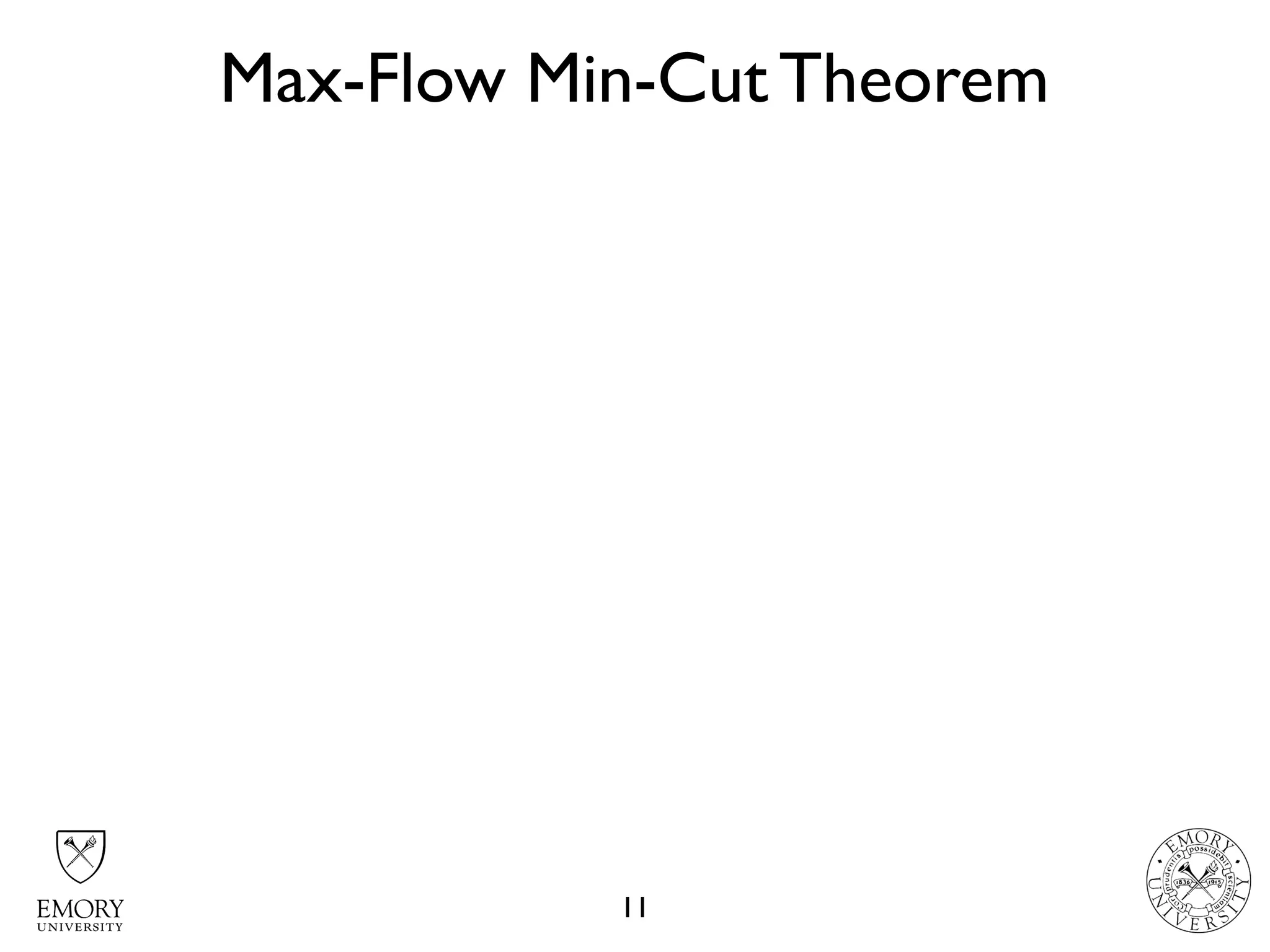 Max-Flow Min-Cut Theorem
11
 