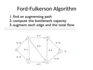 Network flow algorithm.ppt, Netwok Flow Algorithms, Ford Fulkerson ...