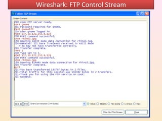 Wireshark: FTP Control Stream
 