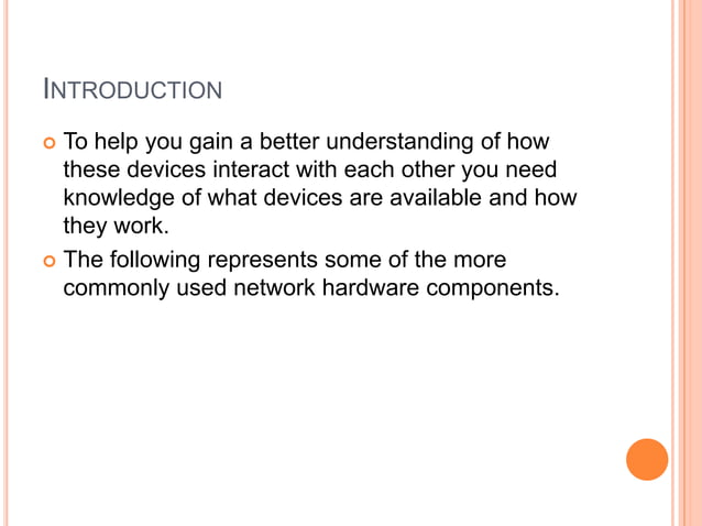 Network Hardware And Software | PPTX