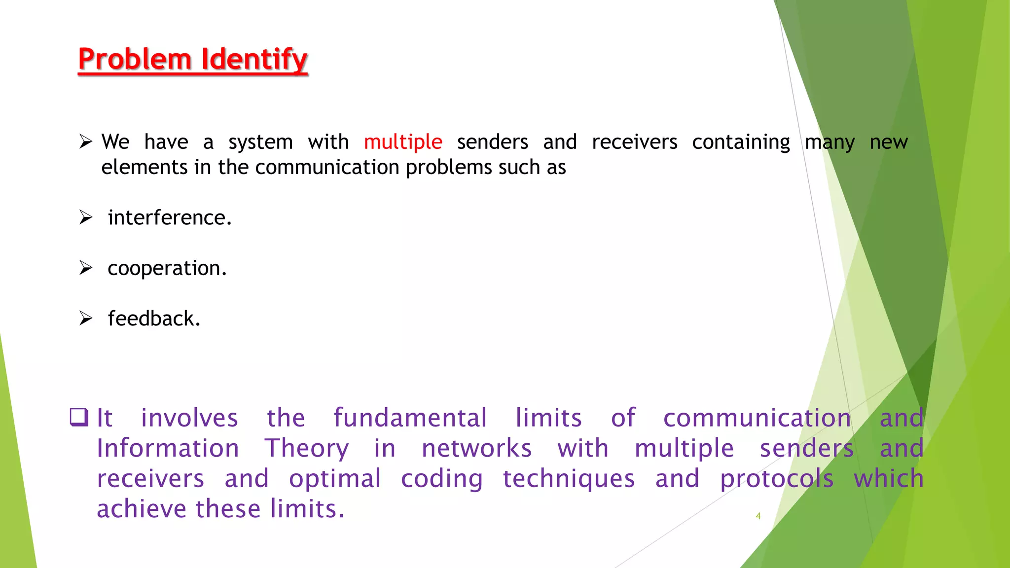 Network Information Theory Multiterminal Network Guassian Channels Network information theory multiterminal network guassian channels