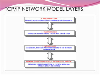 TCP/IP NETWORK MODEL LAYERS 