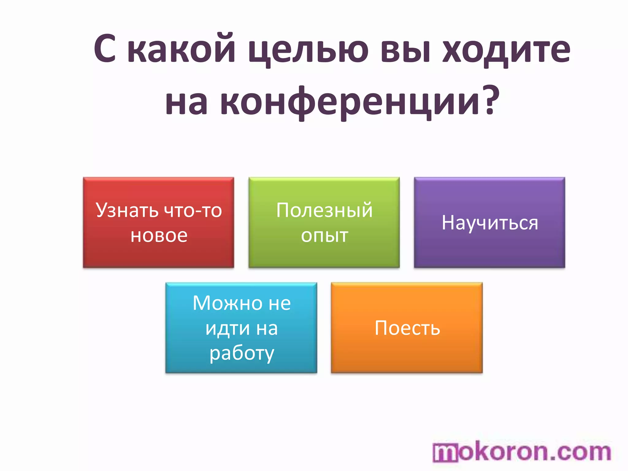 С какой целью вы ходите на конференции?