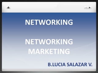 NETWORKING
NETWORKING
MARKETING
B.LUCIA SALAZAR V.
 