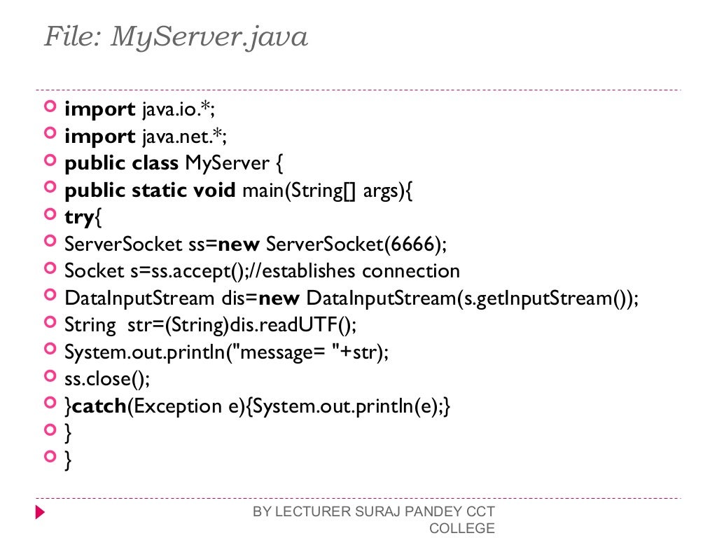Basic Networking in Java