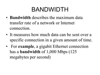 Connection Bandwidth networking.ppt