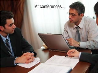 Follow up
connections
with an
email.

Something like:

It was very nice meeting
you. I look forward to
exchanging ideas in the
future.

 