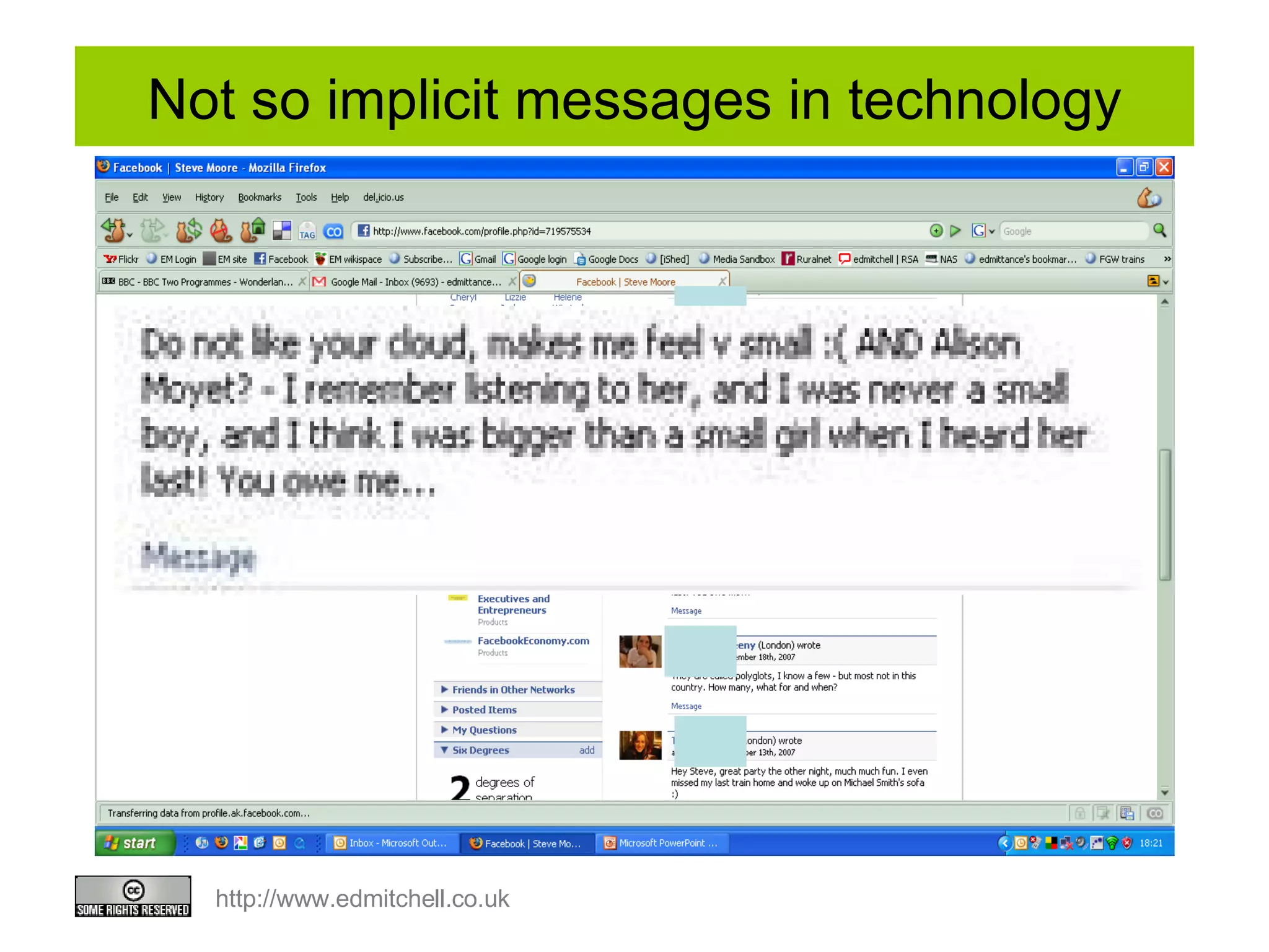 Not so implicit messages in technology 
