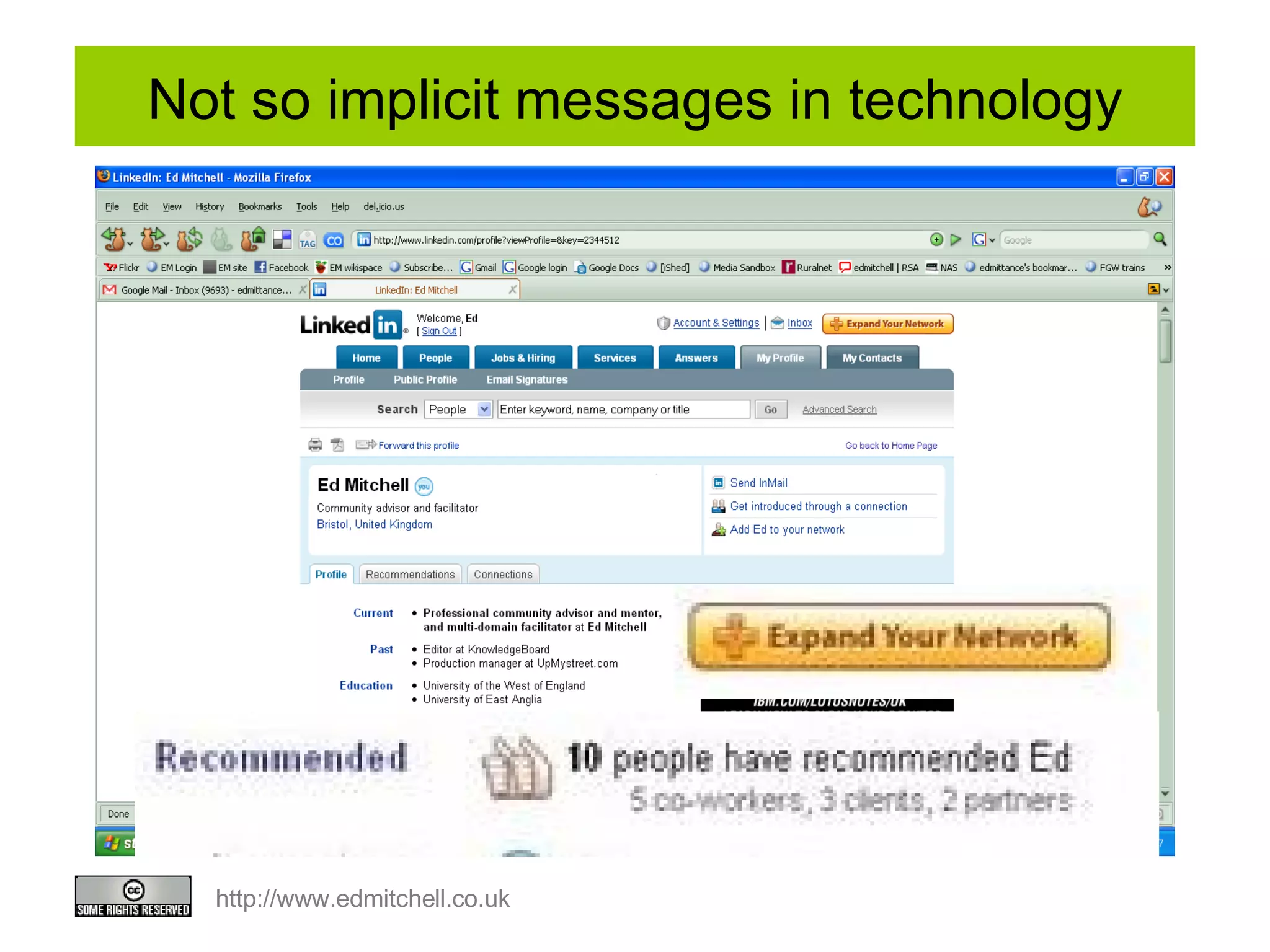 Not so implicit messages in technology 