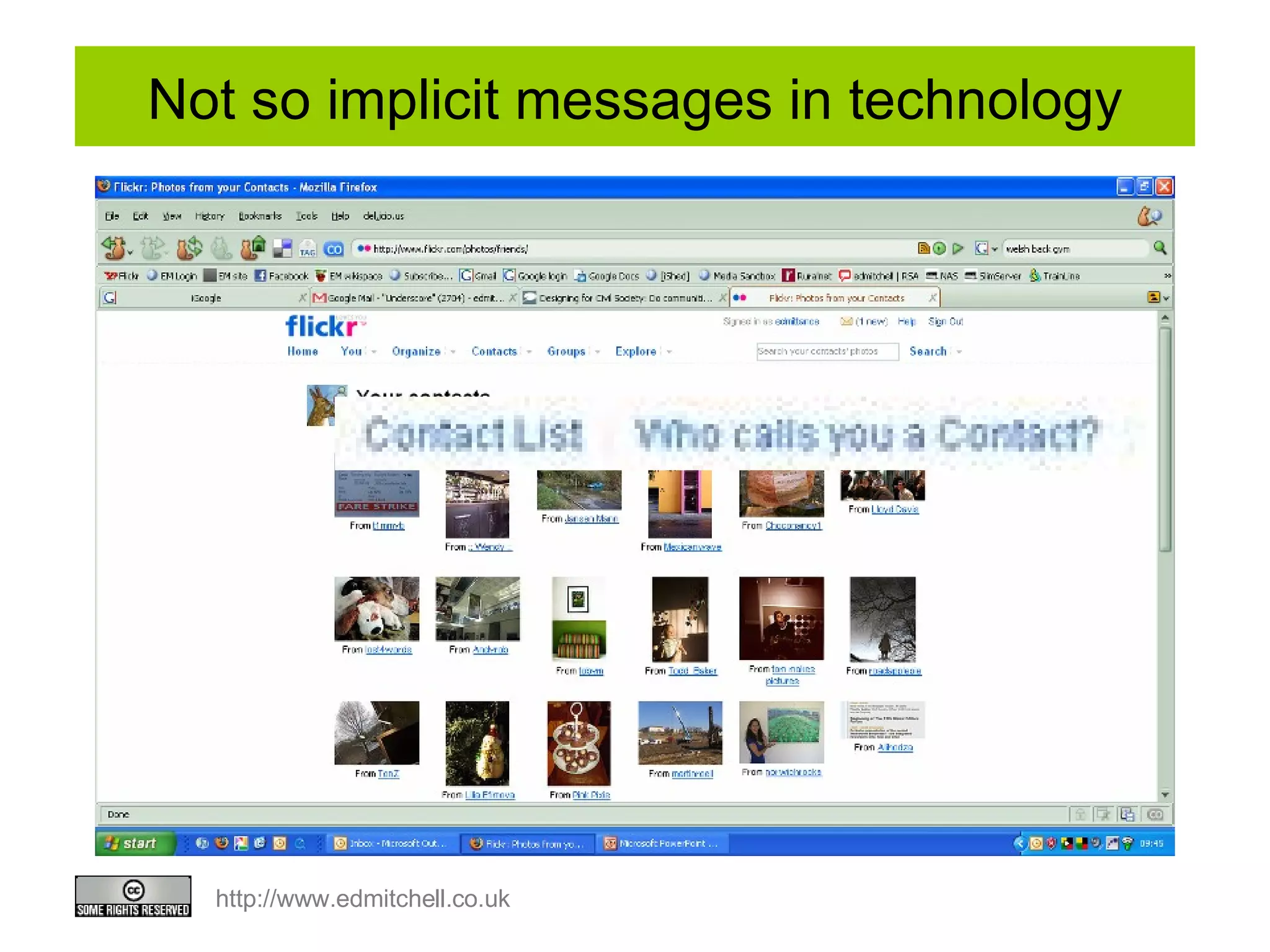 Not so implicit messages in technology 