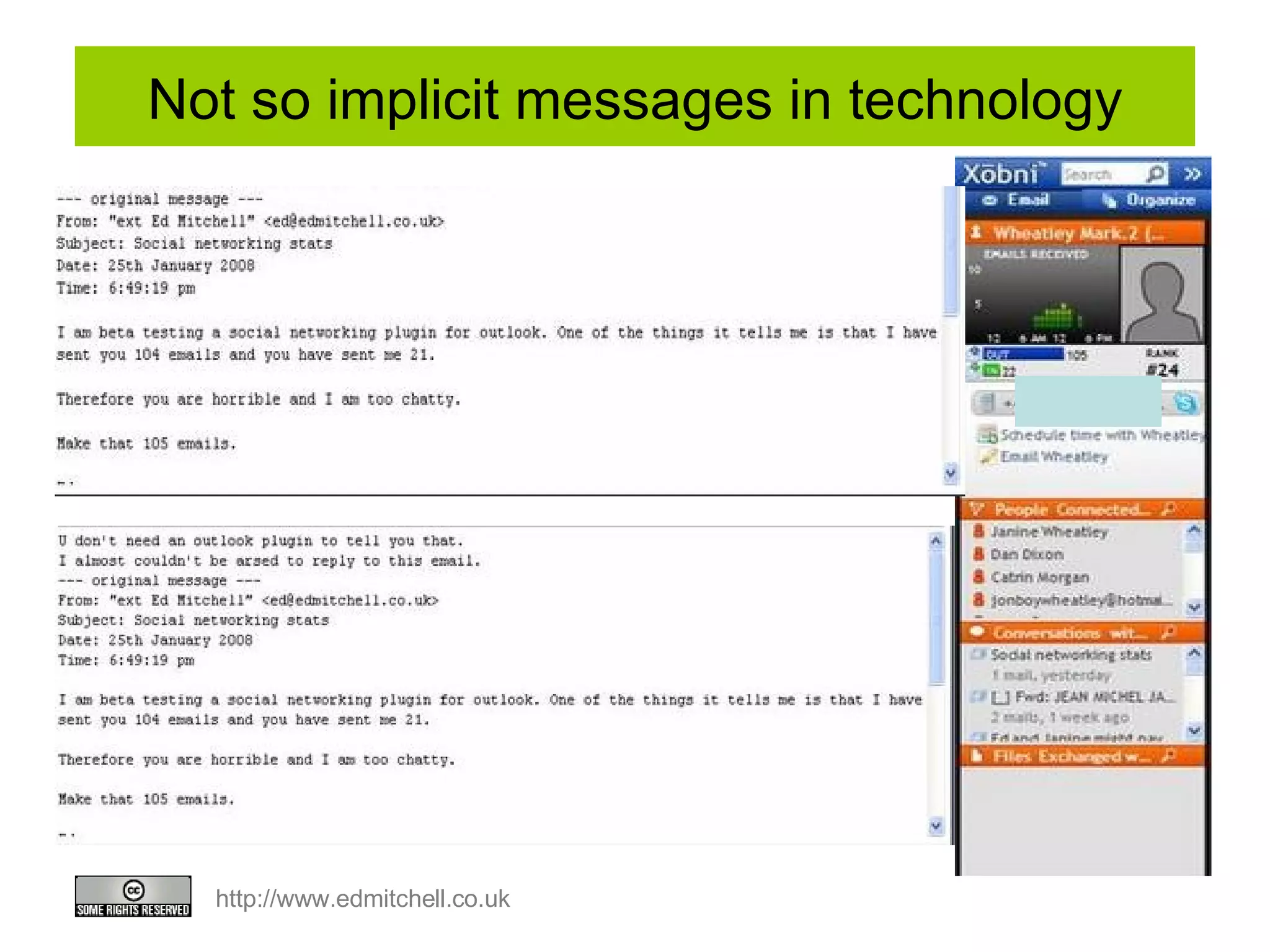 Not so implicit messages in technology 
