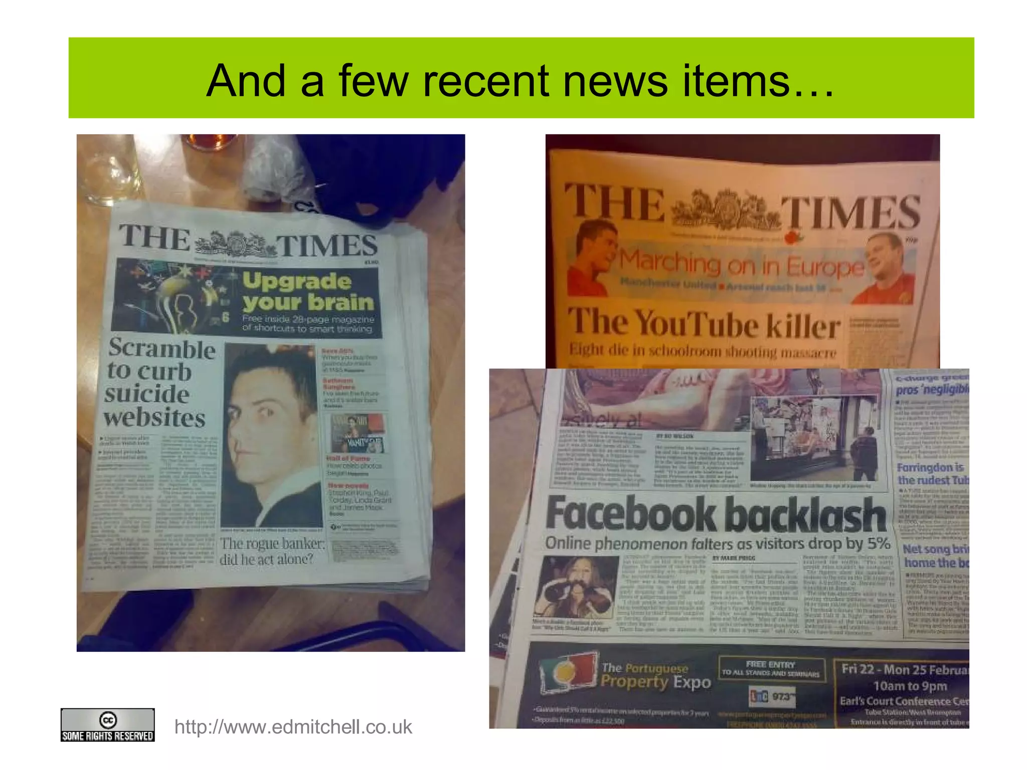 And a few recent news items… 