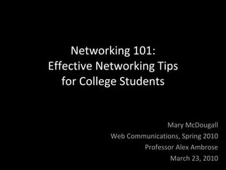 Networking 101 | PPT