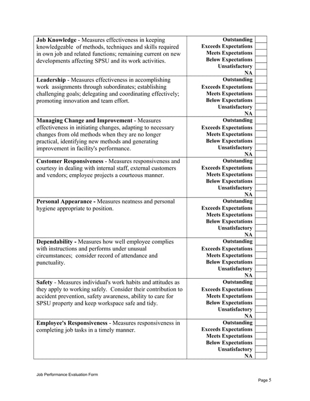 Networking administrator performance appraisal PDF