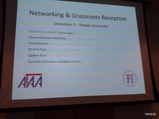 Networking and Grassroots 2011