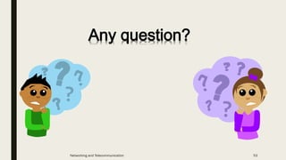 Any question?
Networking and Telecommunication 53
 