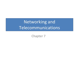 Networking And Telecommunications | PPT | Computer Networking | Computing