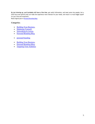 Networking At Conferences