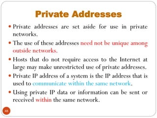 Private Address Comprehensive Guide to IP Addressing and Subnetting in Networking | PDF