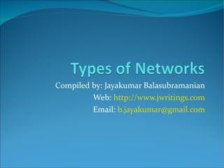 Compiled by: Jayakumar Balasubramanian
         Web: http://www.jwritings.com
         Email: b.jayakumar@gmail.com
 