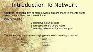 Networking Components | PPTX