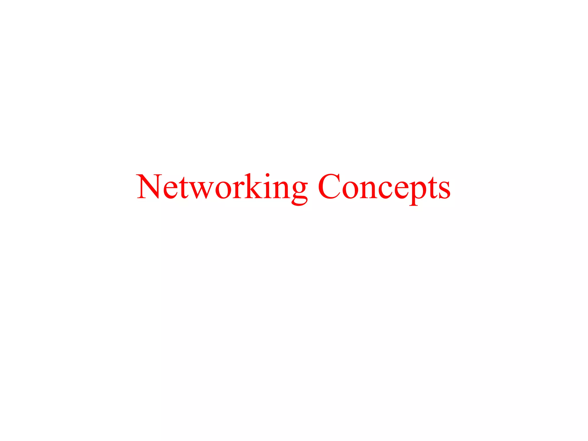 Networking concepts PPT