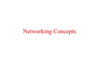 Networking Concepts
 
