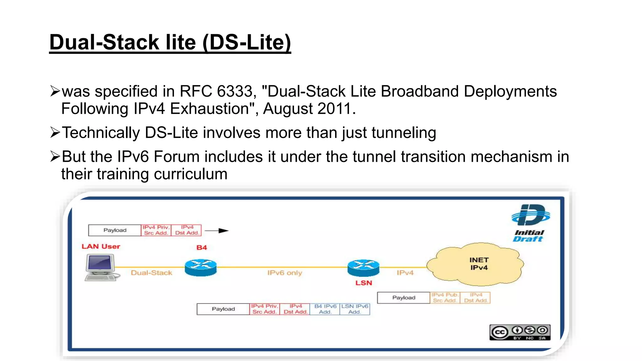 Dual-Stack lite (DS-Lite)
was specified in RFC 6333, "Dual-Stack Lite Broadband Deployments
Following IPv4 Exhaustion", August 2011.
Technically DS-Lite involves more than just tunneling
But the IPv6 Forum includes it under the tunnel transition mechanism in
their training curriculum
 