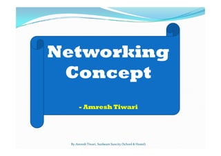 Networking
ConceptConcept
- Amresh Tiwari
By-Amresh Tiwari, Sunbeam Suncity (School & Hostel)
 