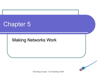 Chapter 5
Making Networks Work

Networking Concepts – Eric Vanderburg ©2005

 