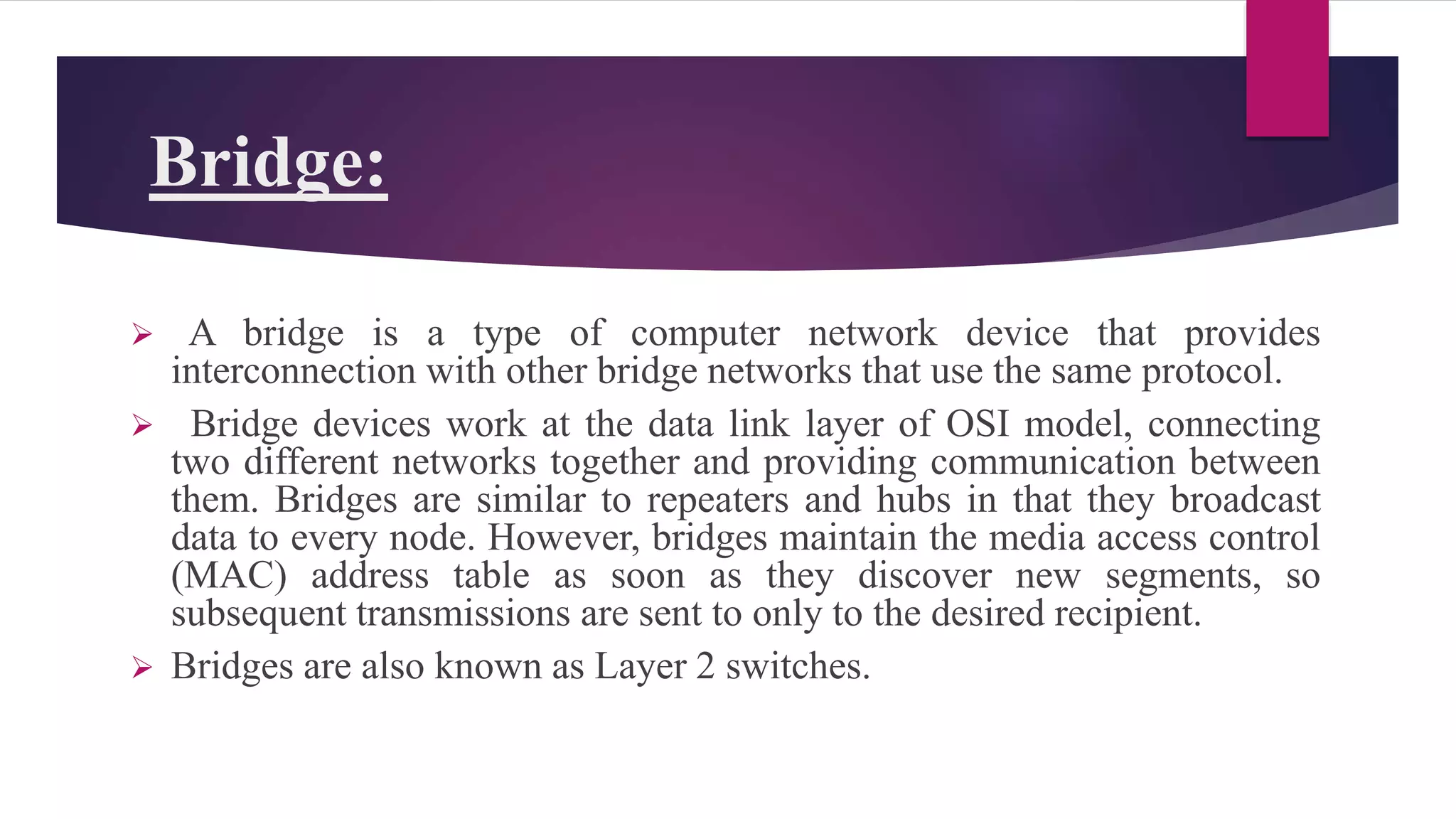 Networking devices | PPTX