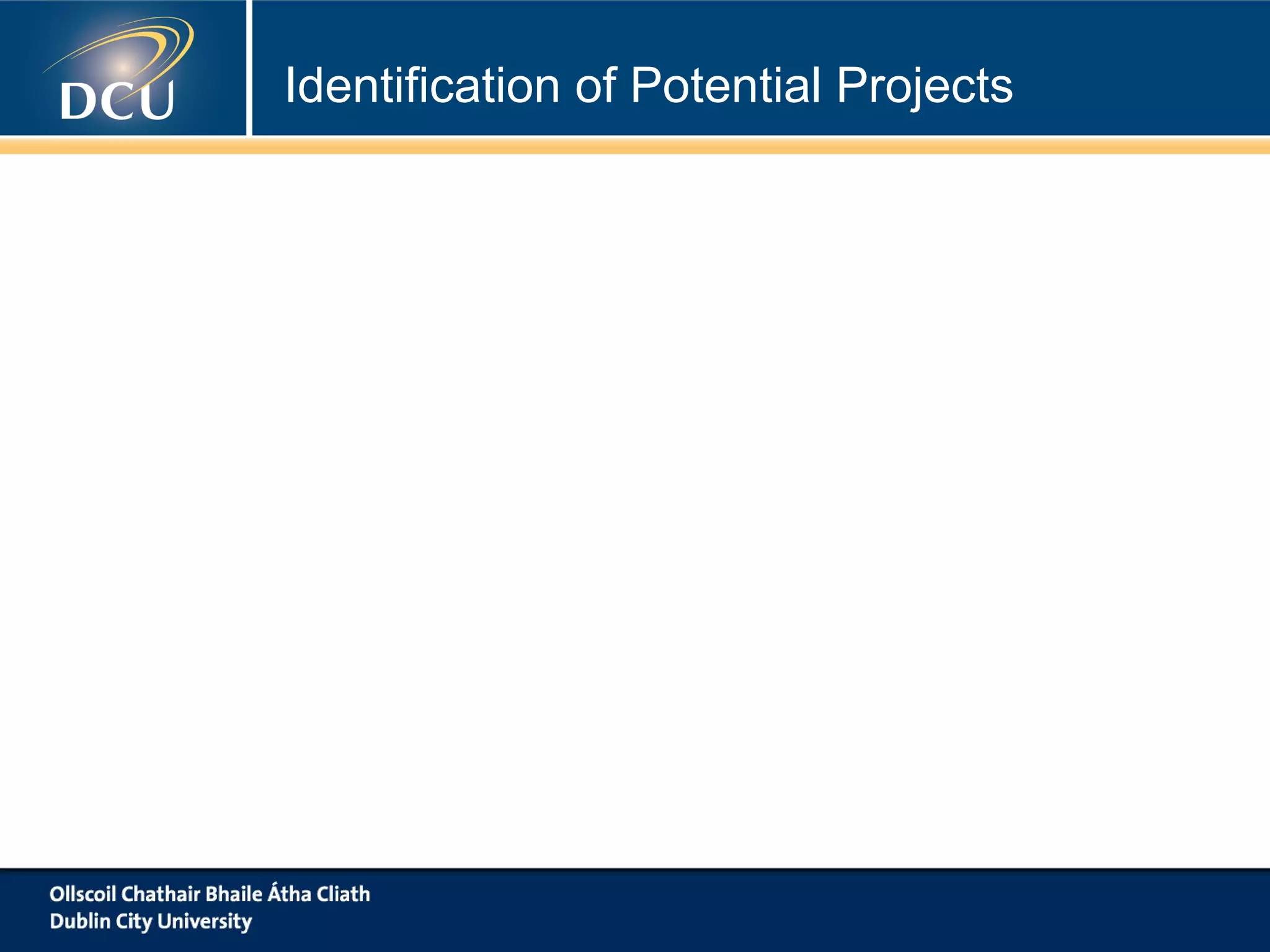 Identification of Potential Projects
• Learning analytics from insight to
action
• Integrating e-portfolios for
successful transitions
• Guide to flipping the classroom
for first year success
• Digitally enhanced active
learning spaces
• Student success guide to
academic integrity
• Toolkit for managing and
facilitating synchronous learning
environments
• Student success and
readiness for flexible learning
• Curriculum leaders toolkit for
programme redesign
• Rich media learning for
student engagement
• Preparing digital age learners
for success in STEM
• Teachers’ guide to digital
assessment for learning
• Using digital technology for
evaluations of teaching for
quality enhancement
 