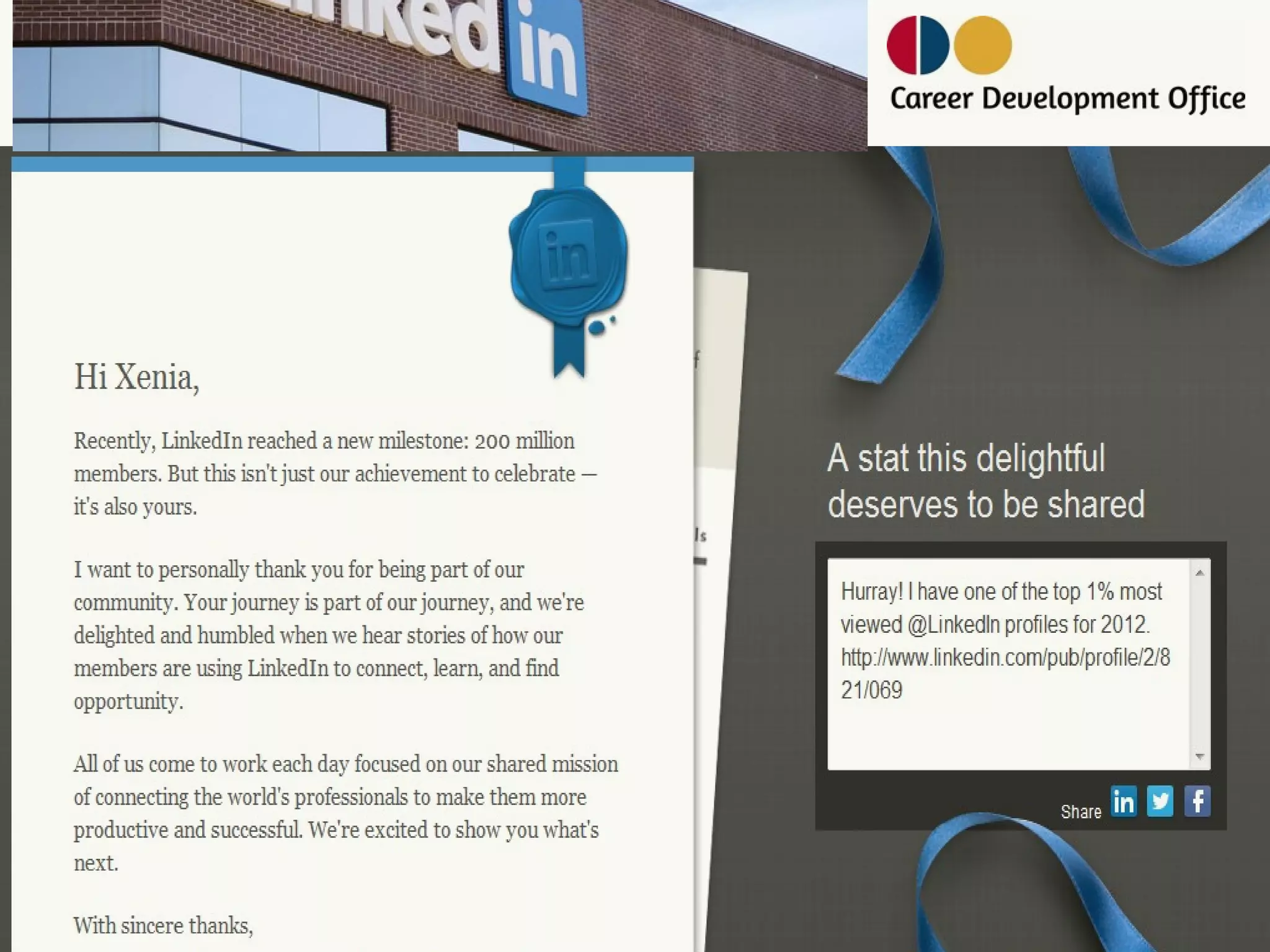 LinkedIn being THANKFUL
 