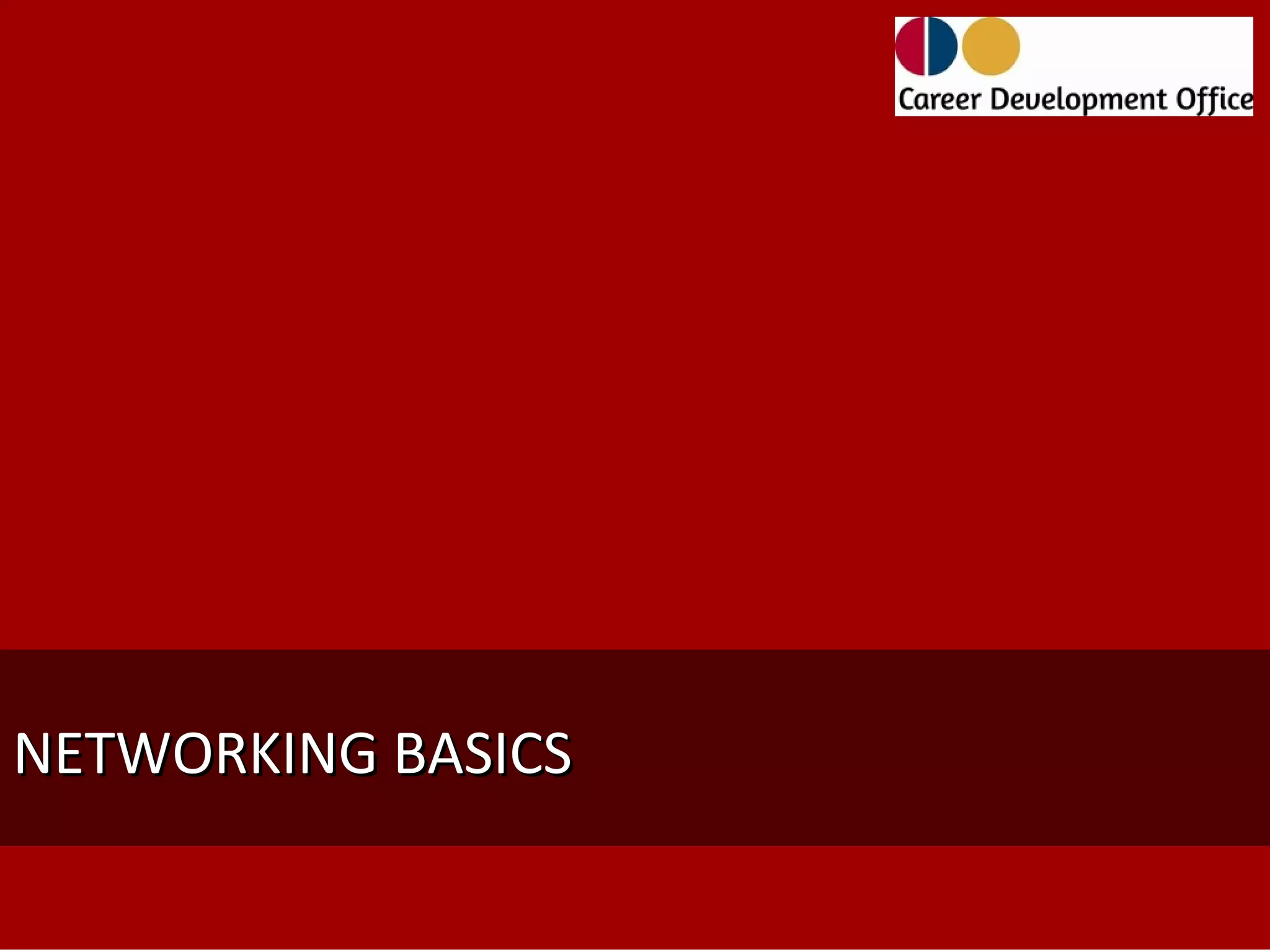 NETWORKING BASICS
 