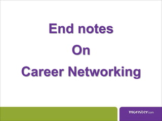 Networking for Career Success | PPTX