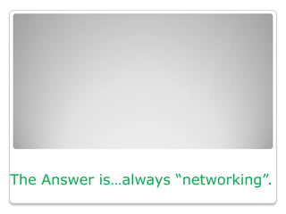 10 Networking Myths~ Adapted from Make Your Contacts Count by Anne Baber & Lynne Waymon
