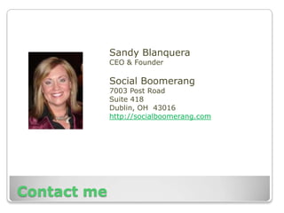 Achieving ResultsYou can name 3 pieces of information you have learned after an eventYou can cite examples of how your networking is paying offYou can state how your activities are affecting your careerYou can describe resources and assistance you gain from networkingYour key contacts can vividly talk about you, what you do and how you do itYou can meet 12 new people at each event