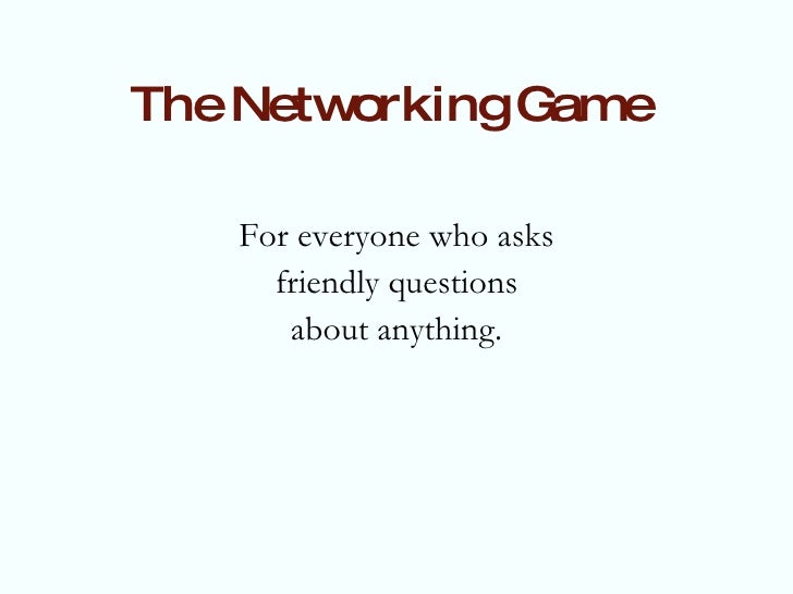 The Networking Game