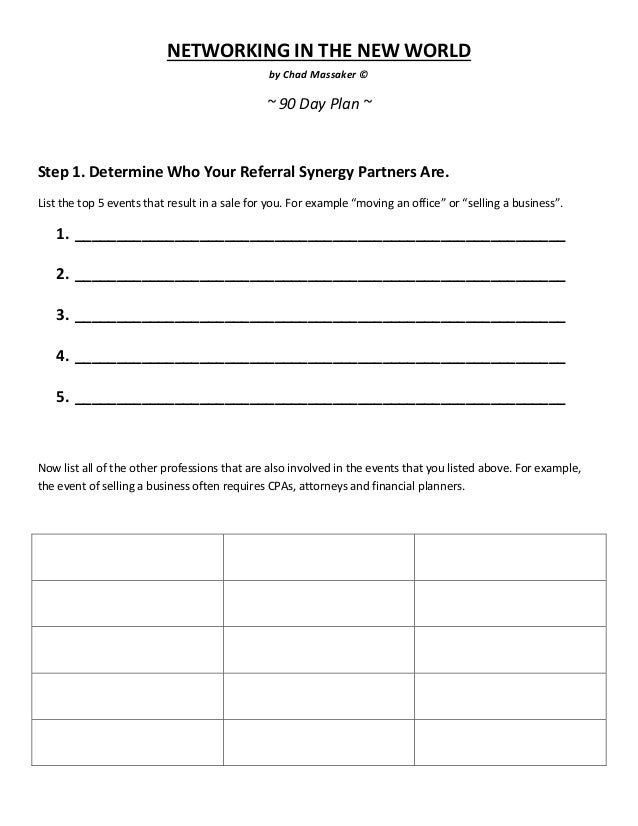 Networking in the New World Worksheet