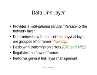 Networking lecture 4 Data Link Layer by Mamun sir | PDF