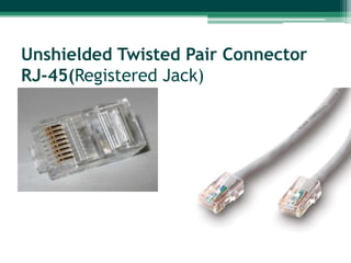 Unshielded Twisted Pair Connector
RJ-45(Registered Jack)

 